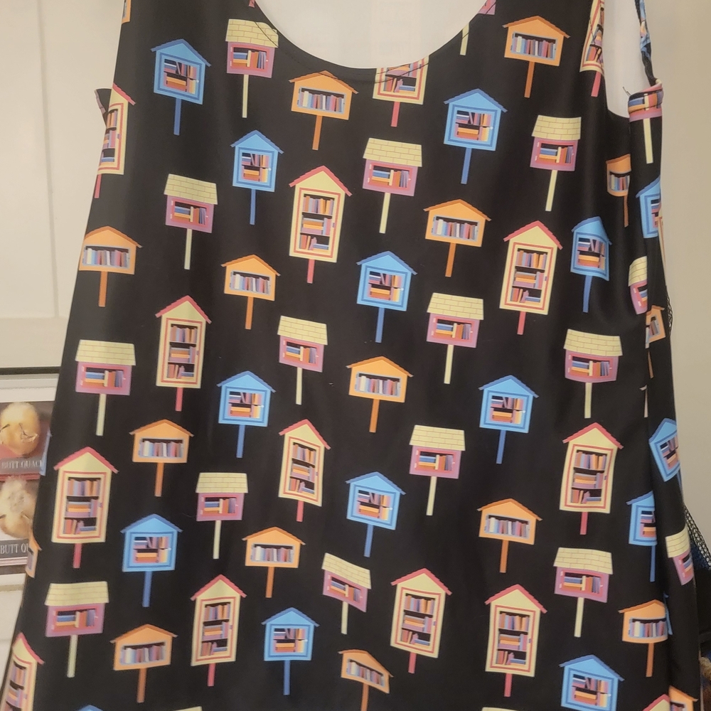 Svaha Little Free Libraries Colorful Graphic Print Tank Top